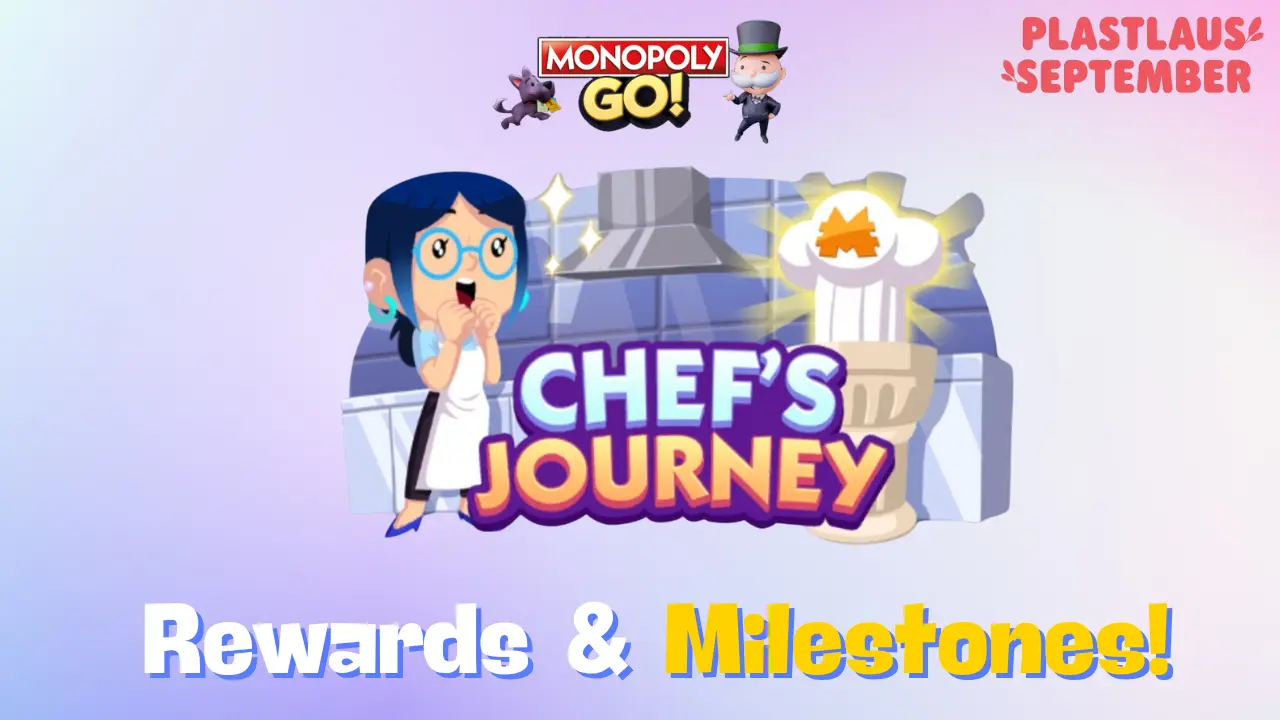 monopoly go chef's journey rewards and milestones